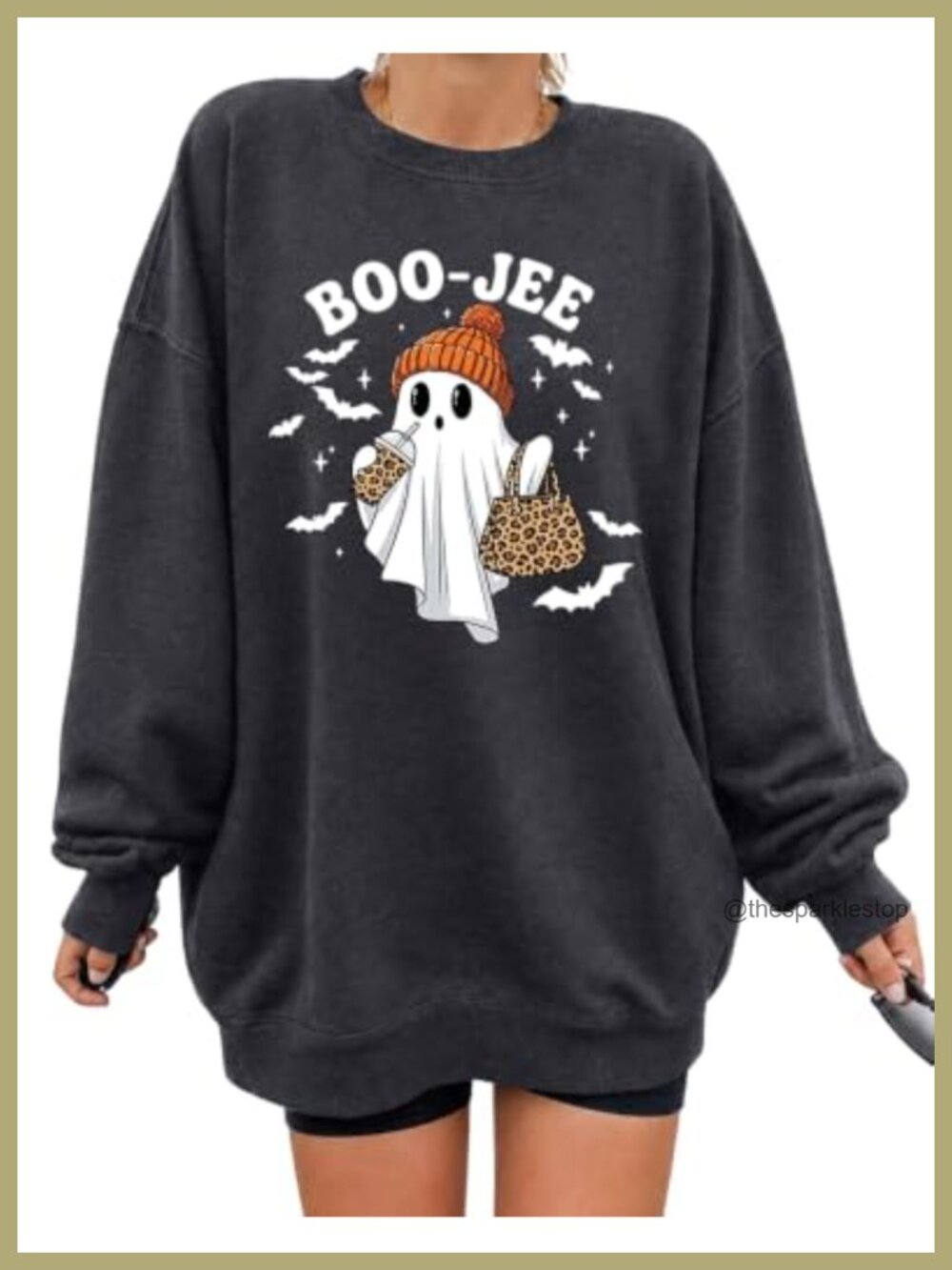 Halloween Sweatshirt Women Ghost Pumpkin Graphic Pullover